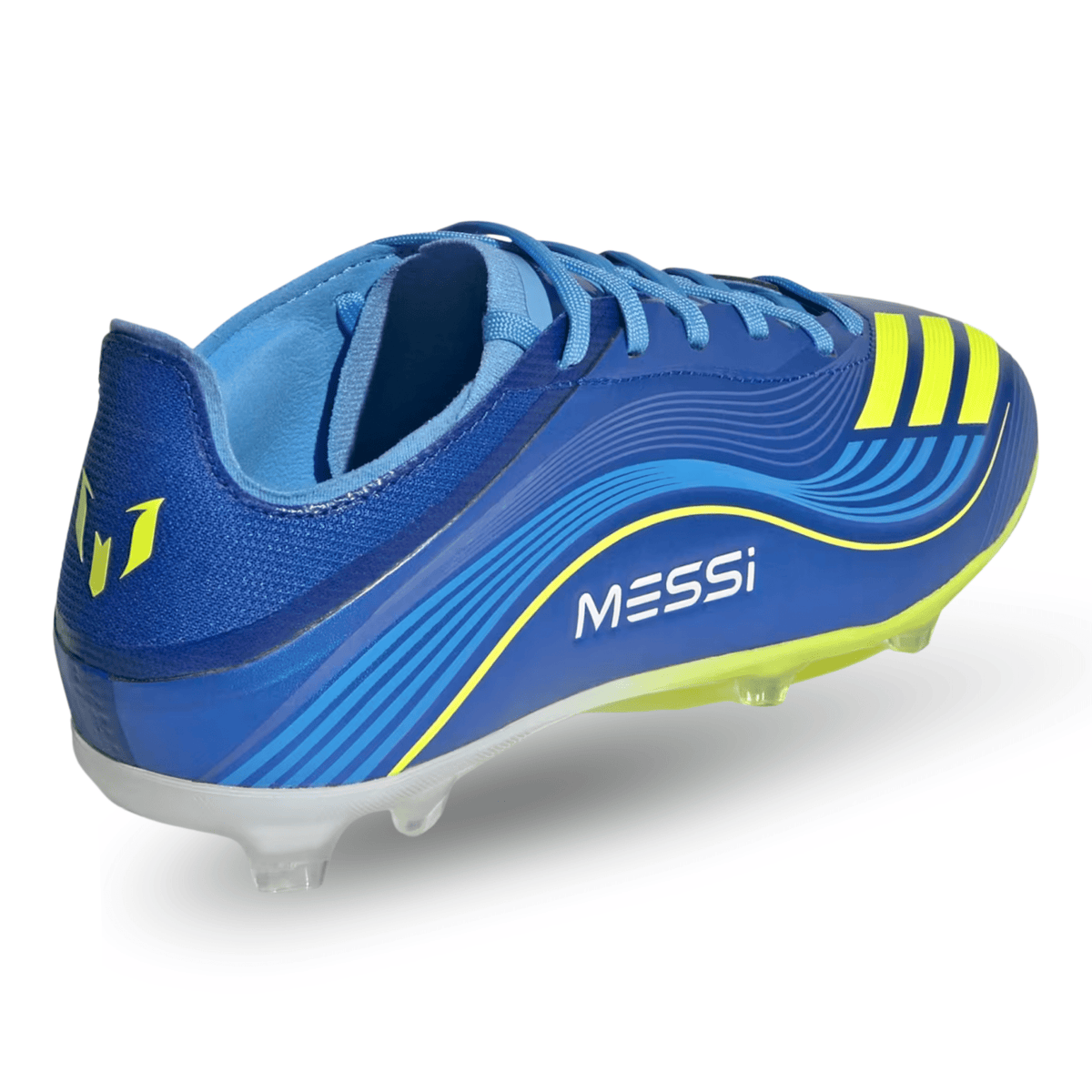 adidas Youth Messi F50 Elite Junior Firm Ground Soccer Cleats (Royal Blue/Solar Yellow) | SoccerWearhouse
