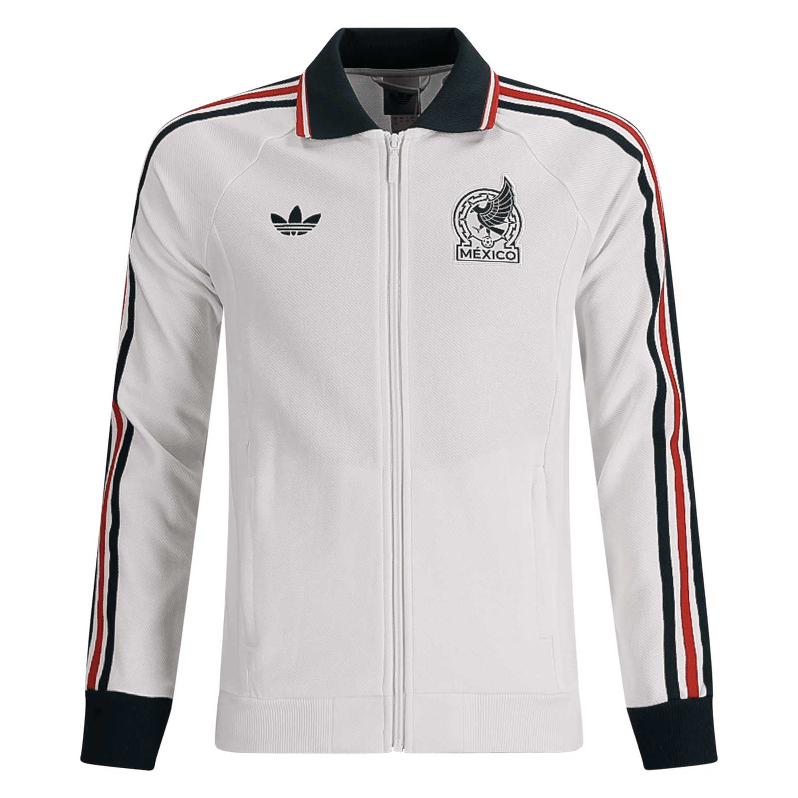 adidas Youth Mexico Away Anthem Jacket 2026 (White) | SoccerWearhouse