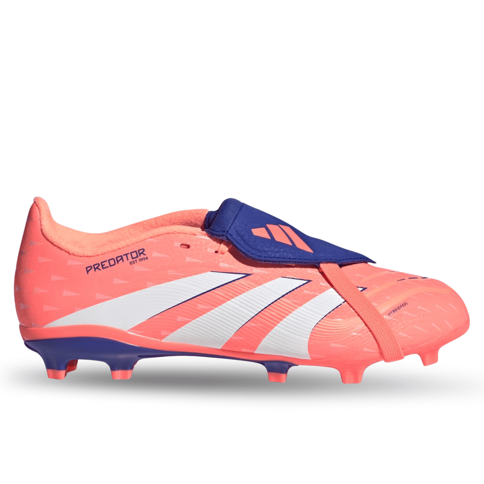 adidas Youth Predator League Fold - Over Tongue Firm/Multi Ground Junior Soccer Cleats (Coral/White/Orange) | SoccerWearhouse