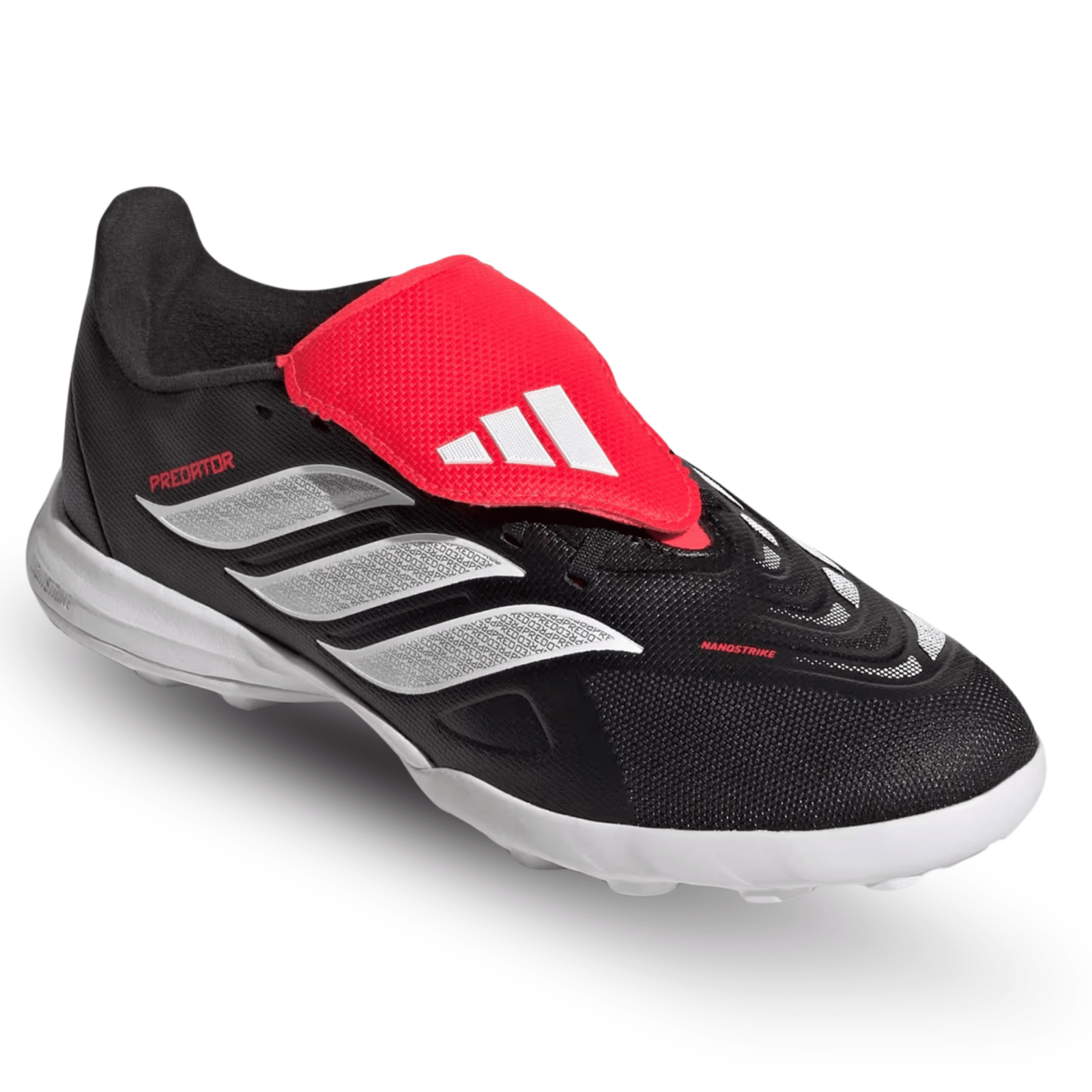 adidas Youth Predator League FT Turf Soccer Shoes (Black/White/Lucid Red) | SoccerWearhouse