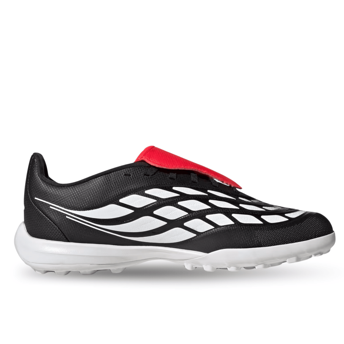 adidas Youth Predator League FT Turf Soccer Shoes (Black/White/Lucid Red) | SoccerWearhouse