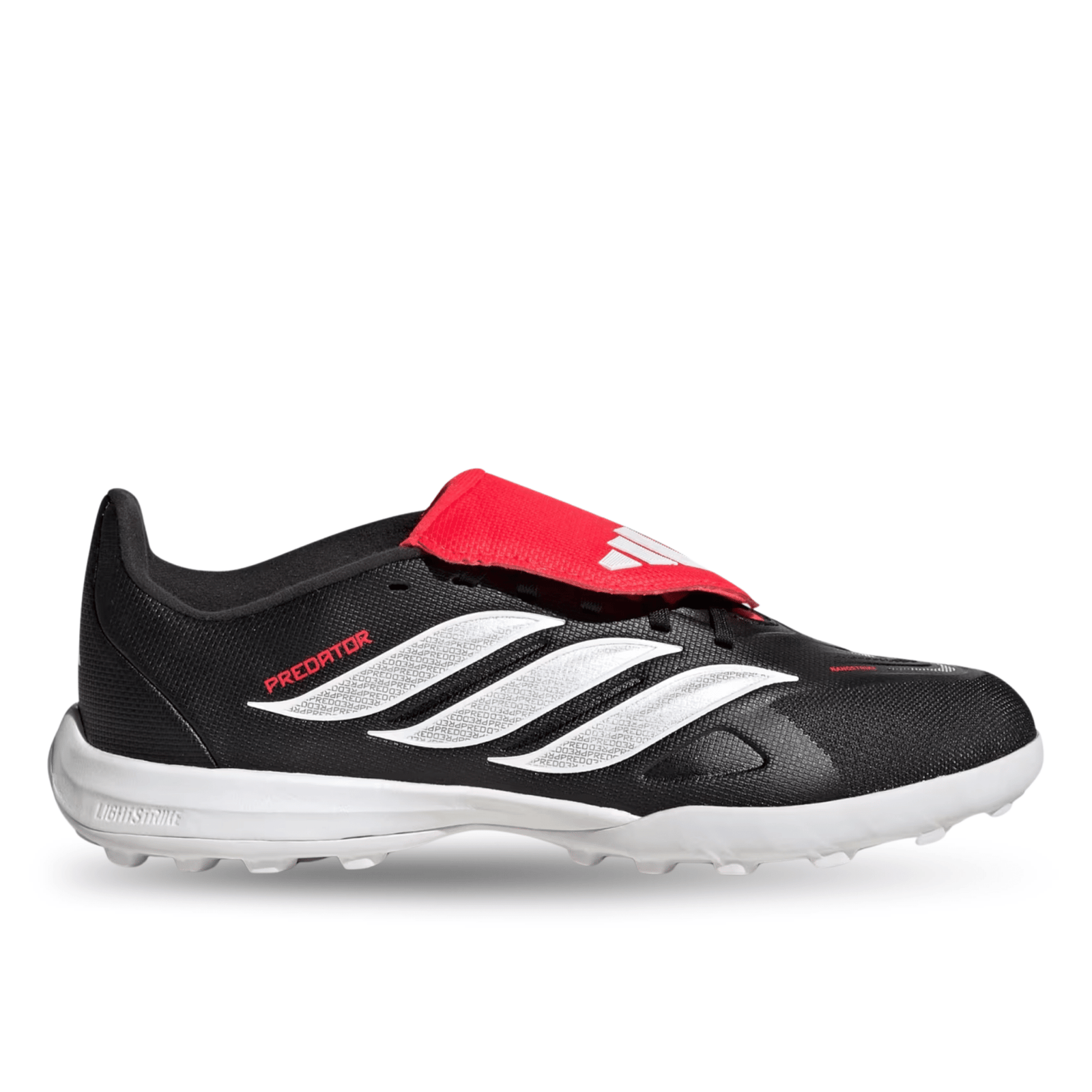 adidas Youth Predator League FT Turf Soccer Shoes (Black/White/Lucid Red) | SoccerWearhouse