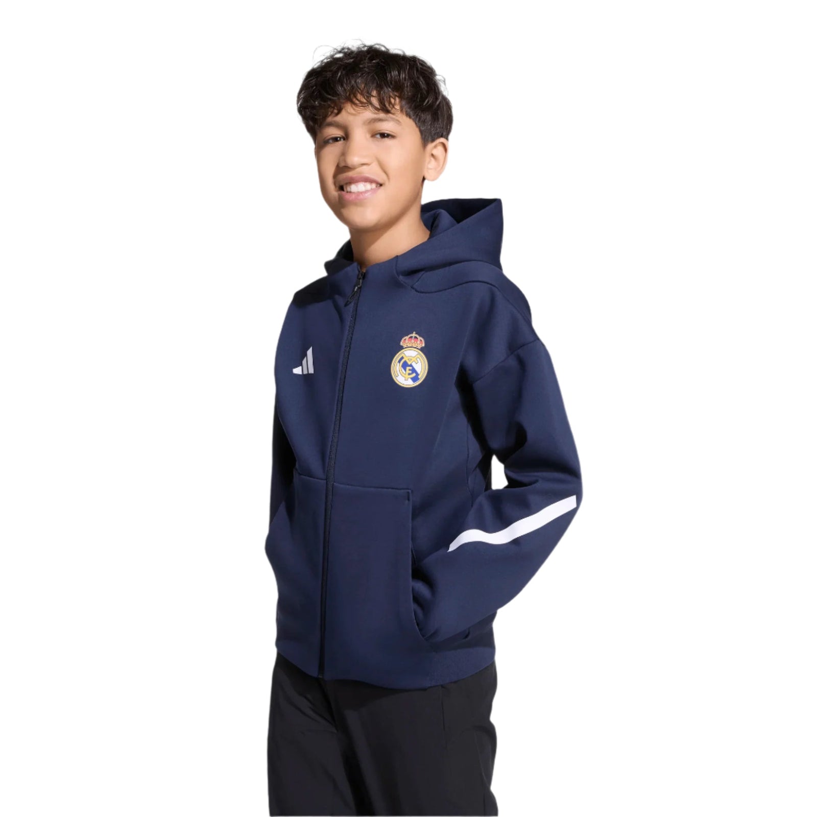 adidas Youth Real Madrid 25/26 Anthem Jacket (Legend Ink) | SoccerWearhouse