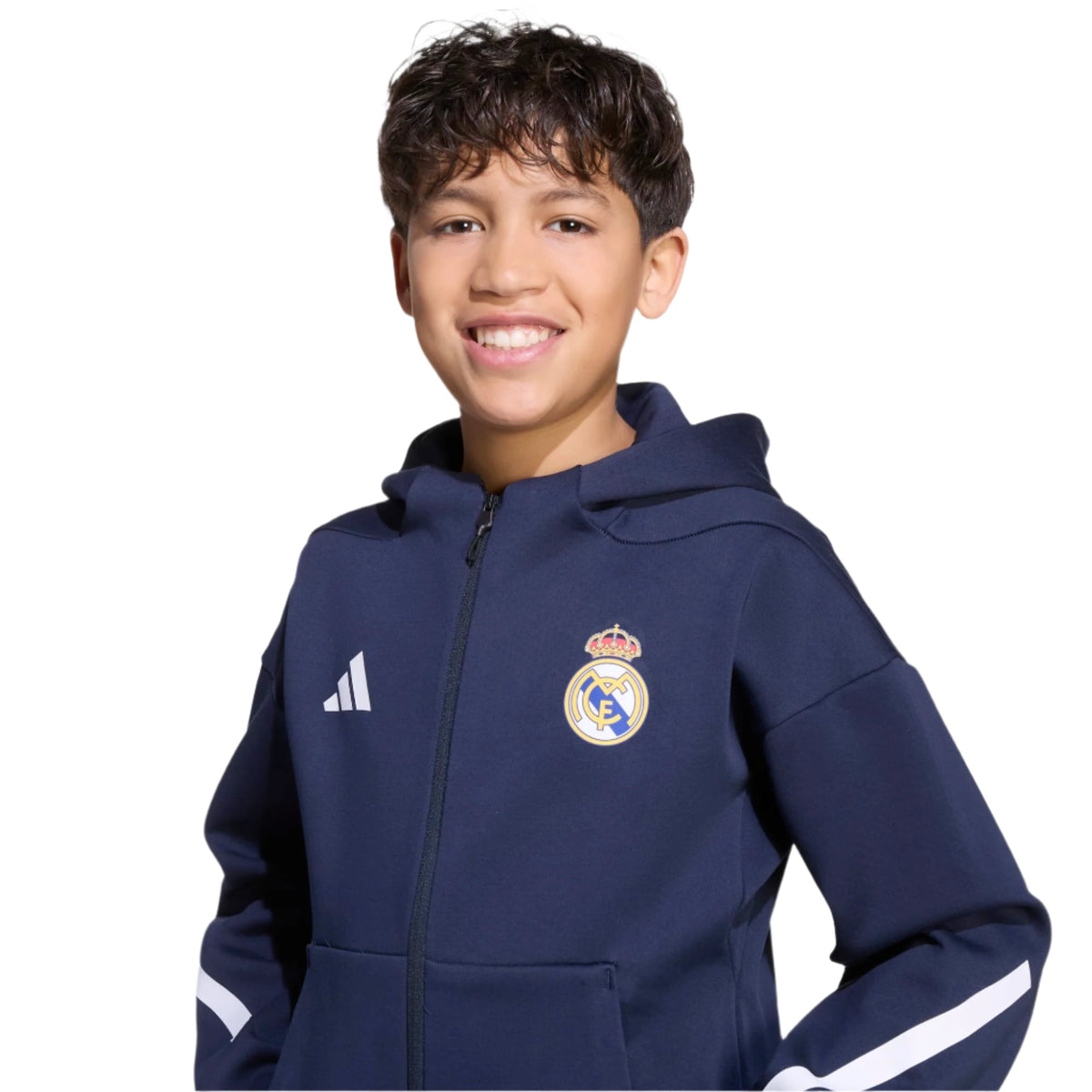 adidas Youth Real Madrid 25/26 Anthem Jacket (Legend Ink) | SoccerWearhouse