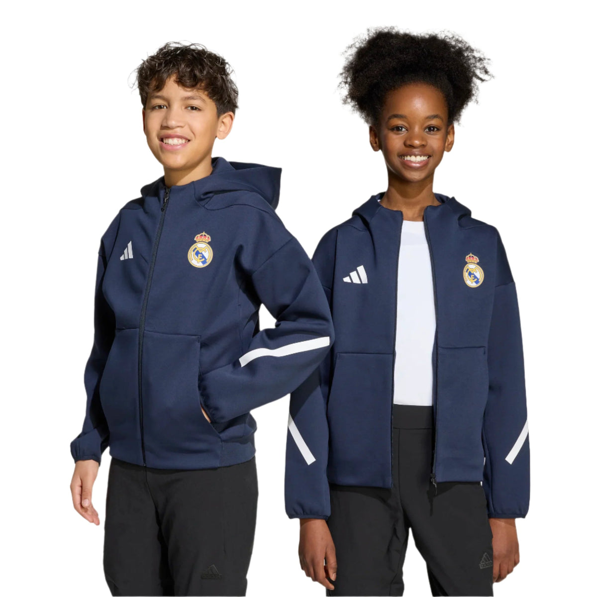 adidas Youth Real Madrid 25/26 Anthem Jacket (Legend Ink) | SoccerWearhouse