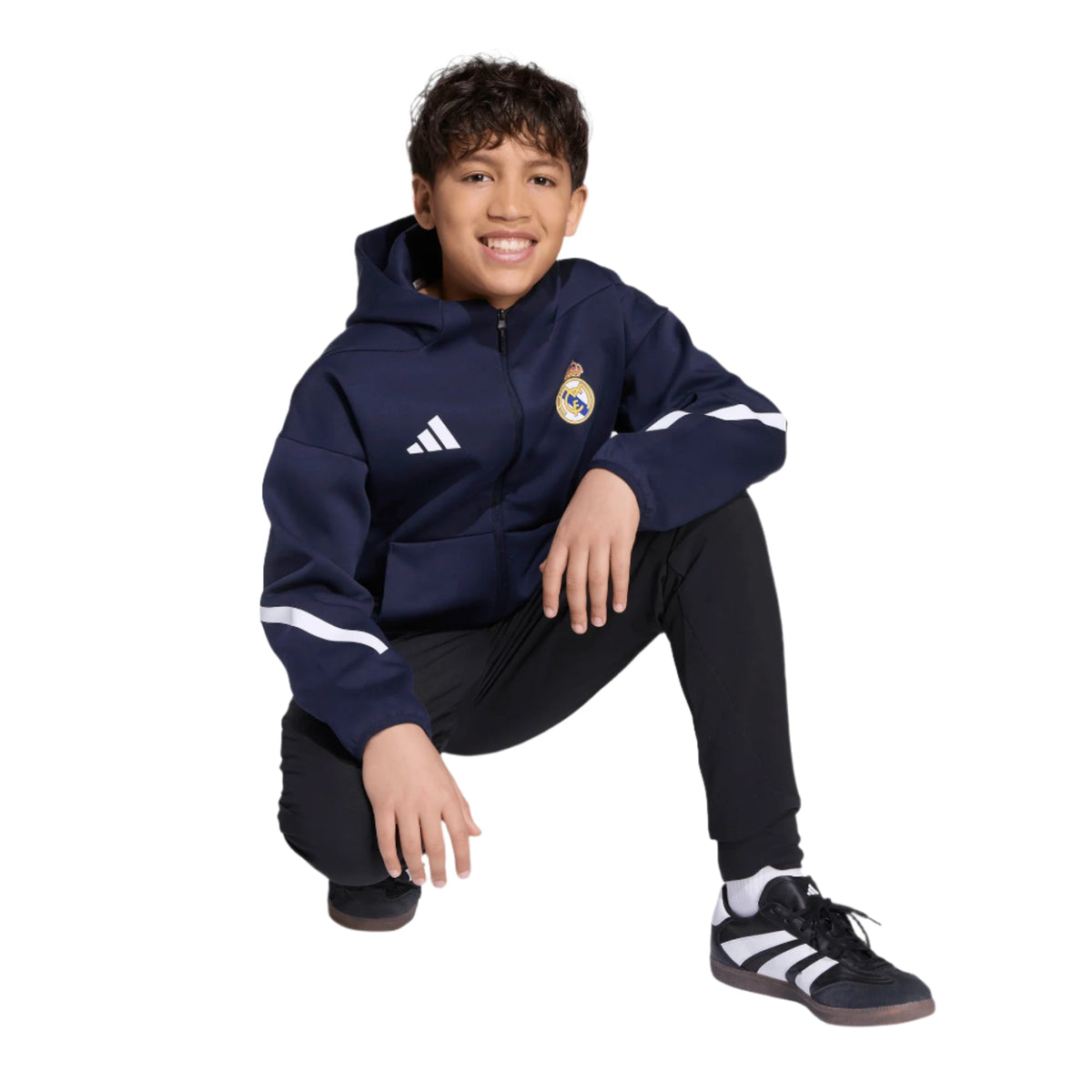 adidas Youth Real Madrid 25/26 Anthem Jacket (Legend Ink) | SoccerWearhouse