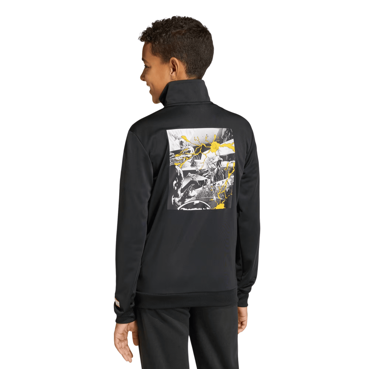adidas Youth Real Madrid Avengers Track Top Jacket 25/26 (Black) | SoccerWearhouse