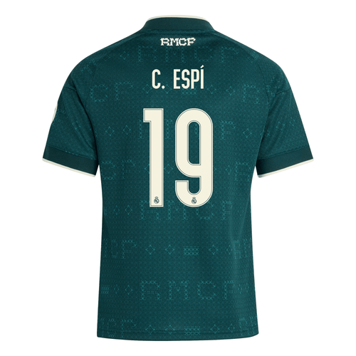 adidas Youth Real Madrid Cristian Espí Away Jersey 26/27 (Green) - YXS