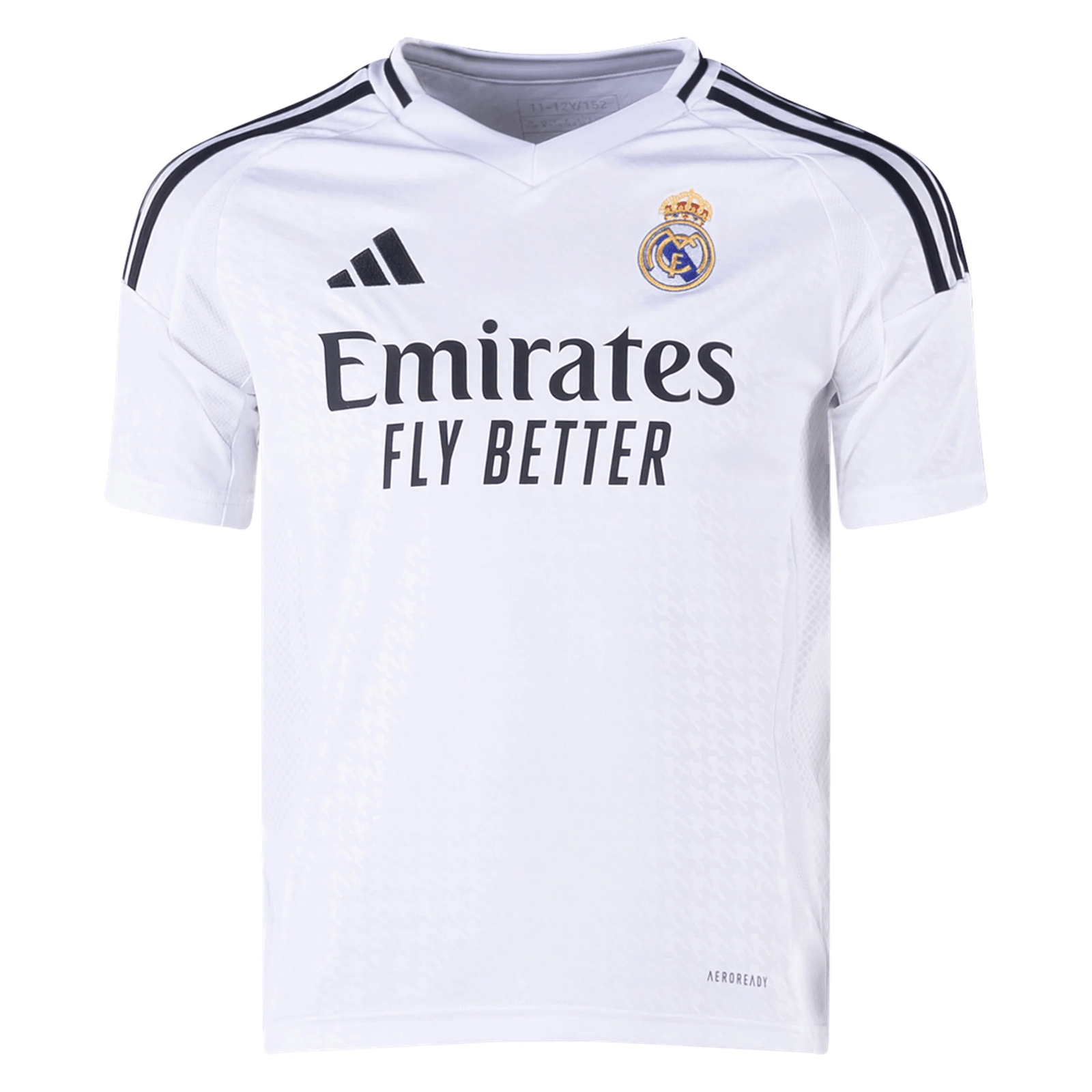 adidas Youth Real Madrid Home Jersey 24/25 (White) | SoccerWearhouse