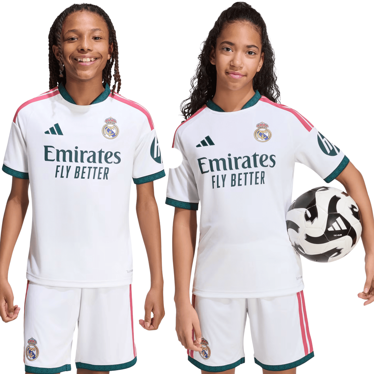 adidas Youth Real Madrid Home Soccer Jersey 26/27 (White) | SoccerWearhouse