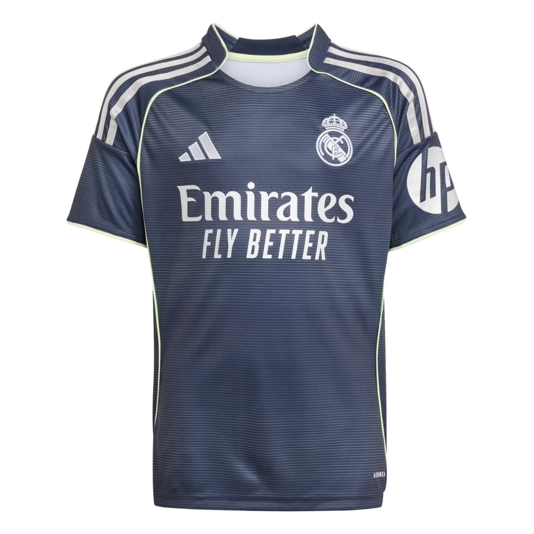 adidas Youth Real Madrid Kylian Mbappe Away Jersey 25/26 (Legend Ink) | SoccerWearhouse
