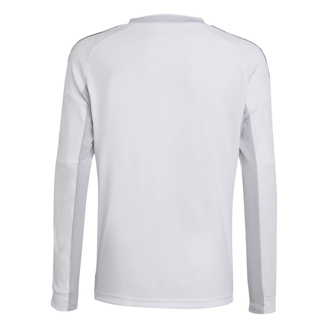 adidas Youth Real Madrid Vini Jr. Long Sleeve Home Jersey 25/26 (White) | SoccerWearhouse