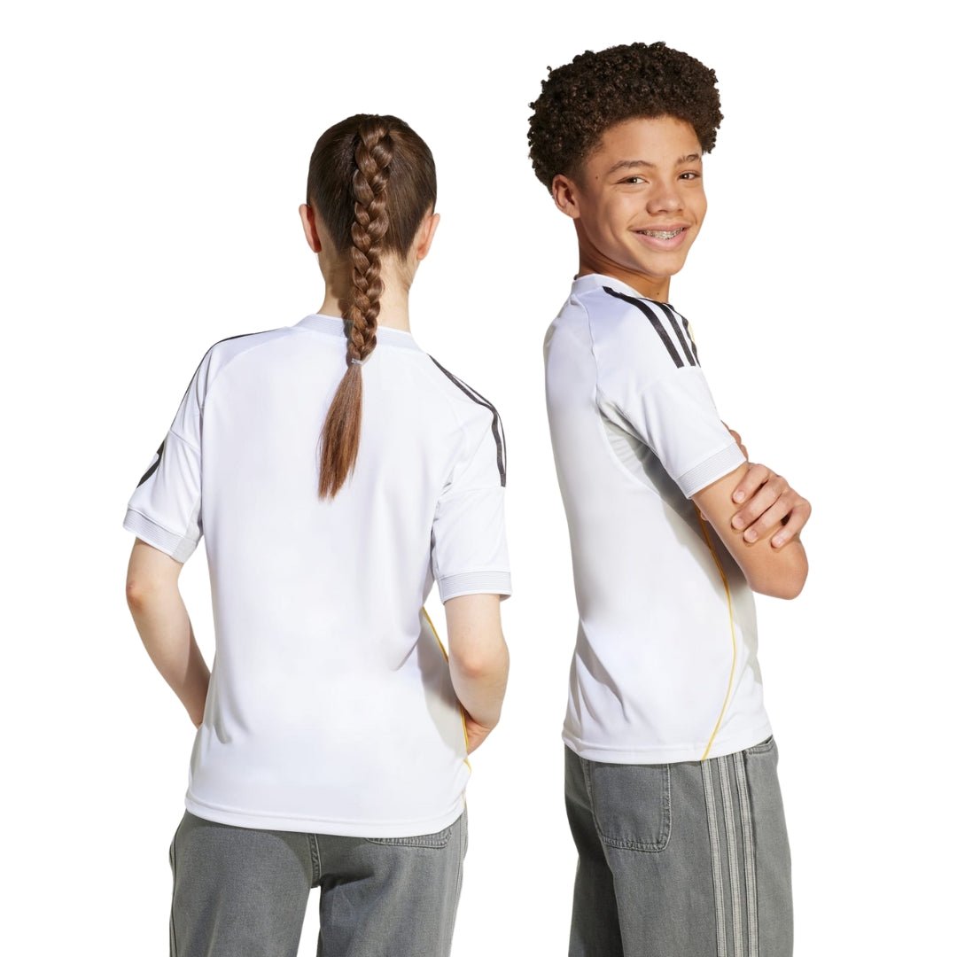 adidas Youth Real Madrid Vini Jr. Home Jersey 25/26 (White) | SoccerWearhouse
