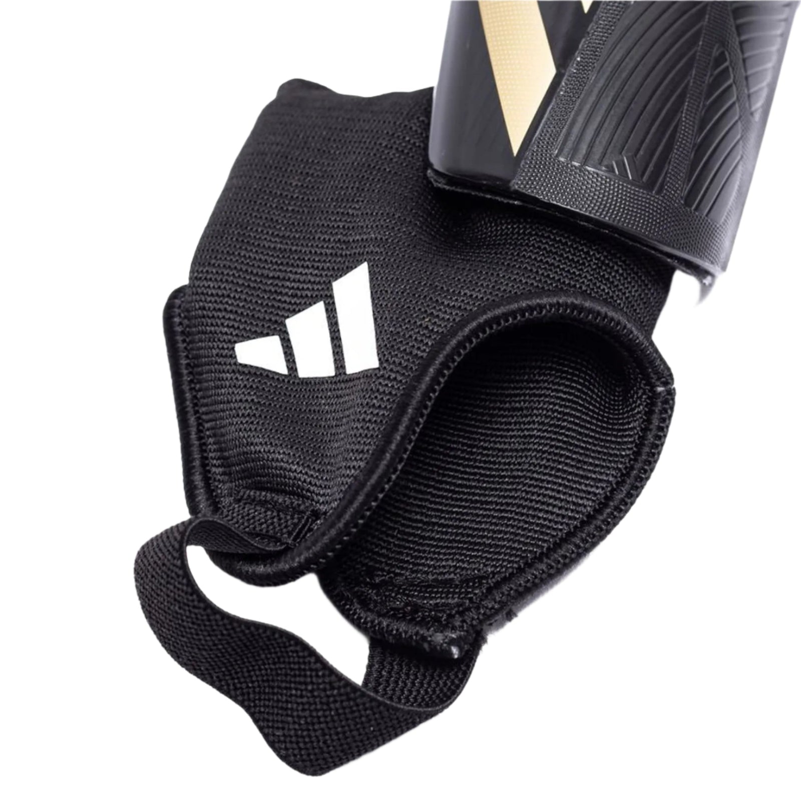 adidas Youth Tiro Match Shin Guard (Black/Gold Metallic/White) | SoccerWearhouse