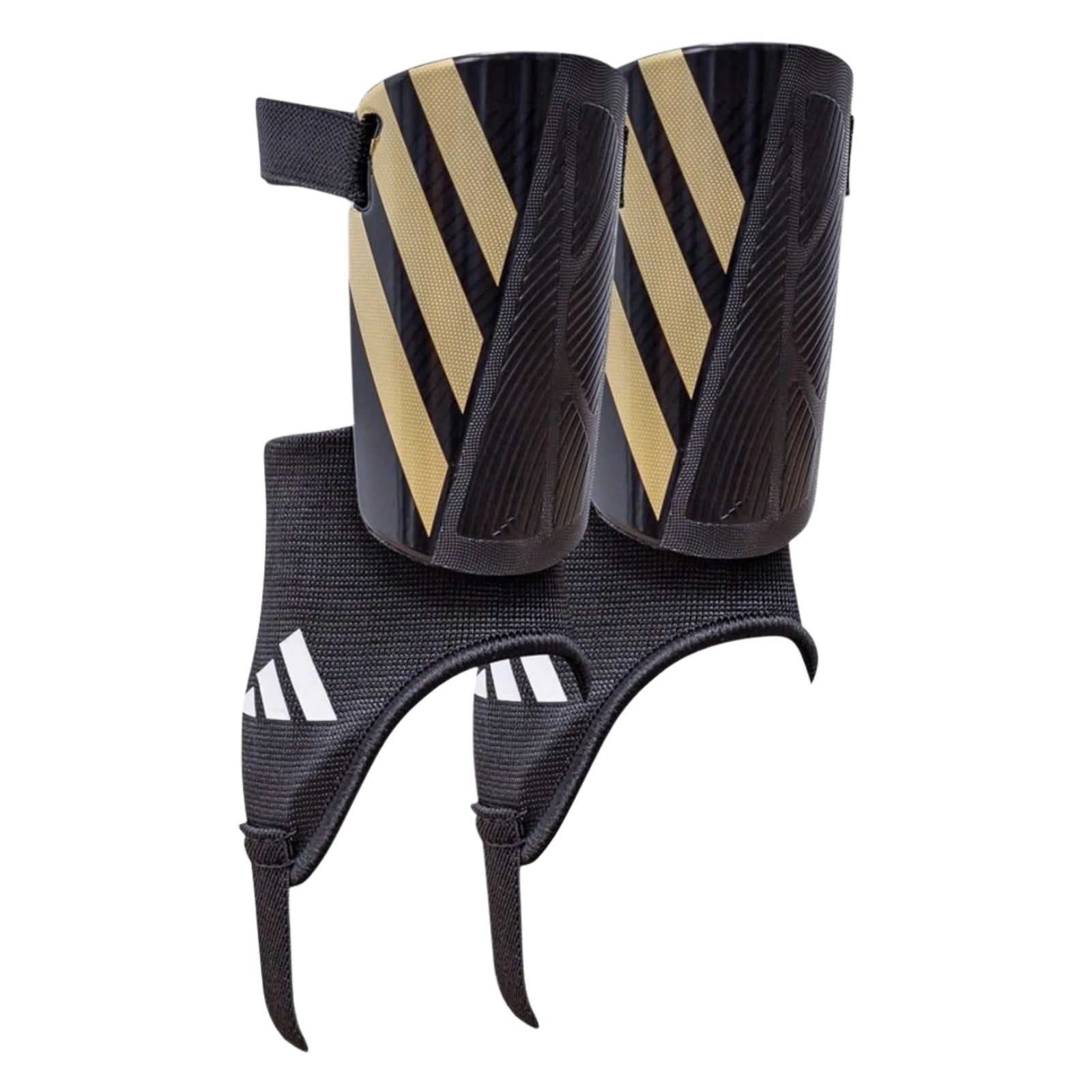adidas Youth Tiro Match Shin Guard (Black/Gold Metallic/White) | SoccerWearhouse