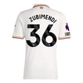 adidas Zubimendi Men's Arsenal FC Third Jersey 25/26 w/ NRFR + EPL Patches (White/Burgundy)