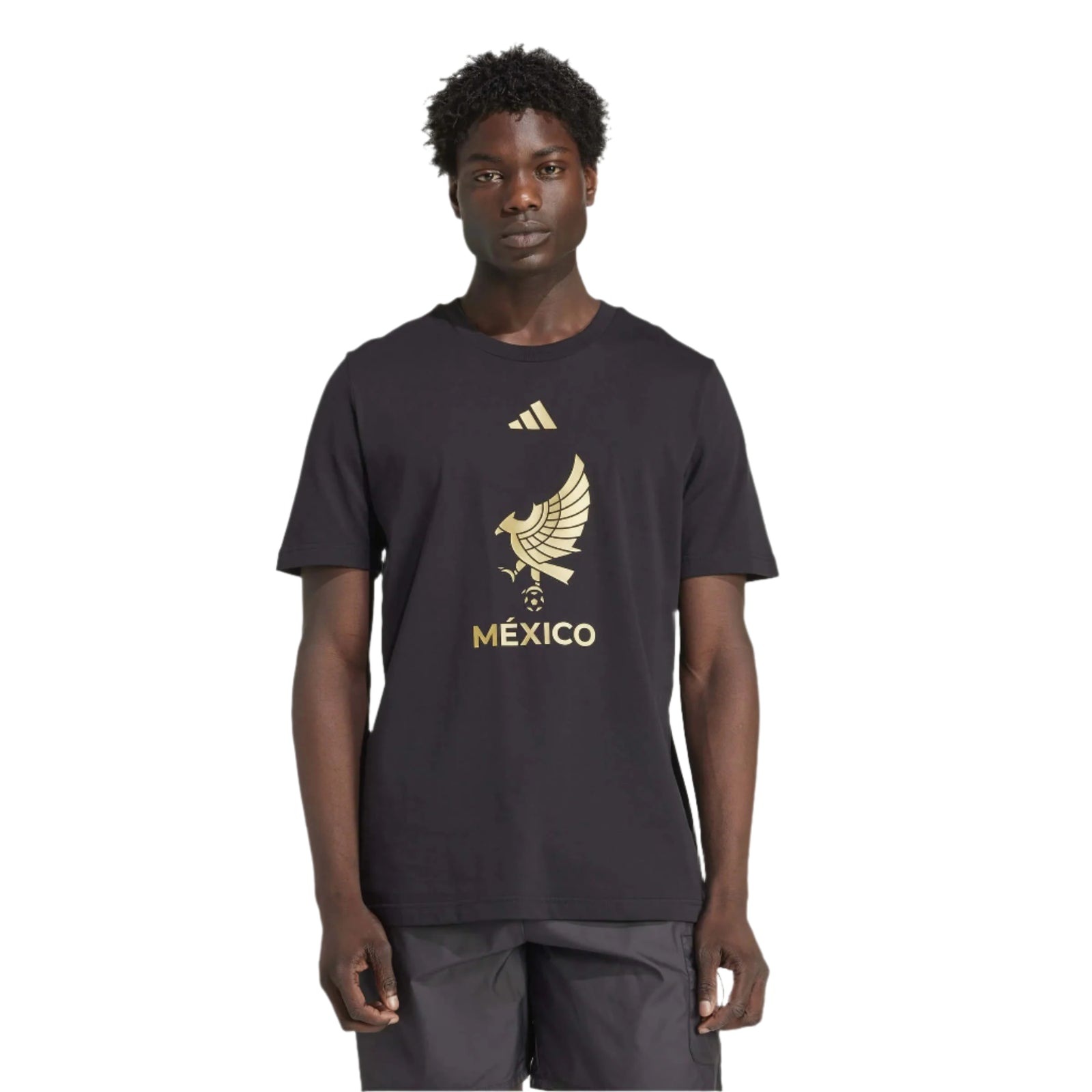 adidas Mexico 2025 DNA T-Shirt (Black/Gold)