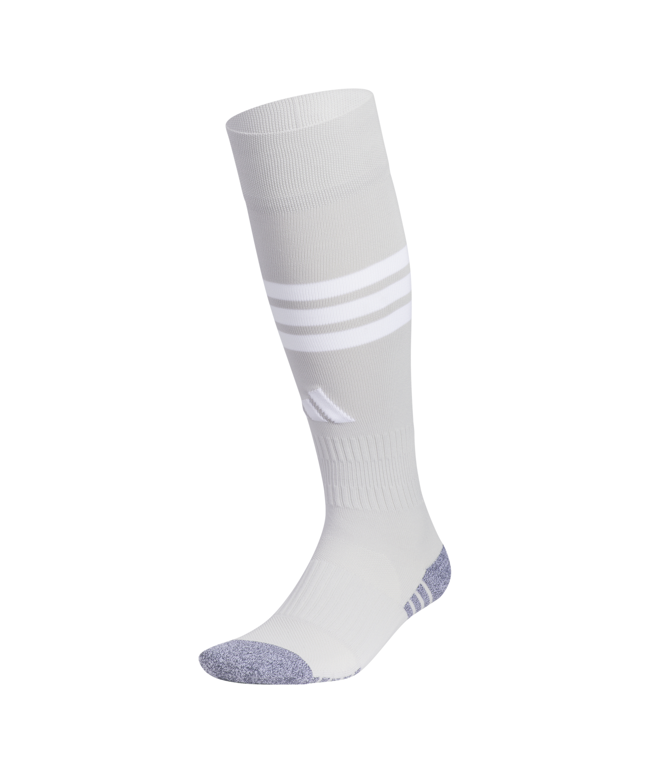 adidas 3 Stripe Hoop 2 OTC Soccer Socks (Team Light Grey/White)