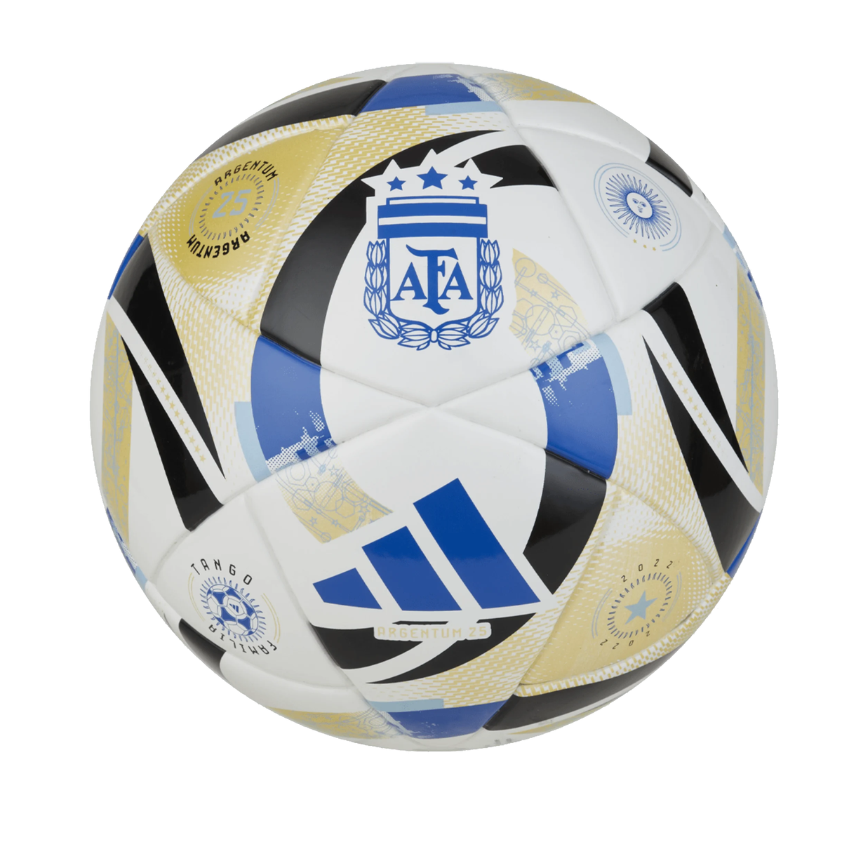adidas Argentina Mini Ball 2025 (White/Gold/Blue)