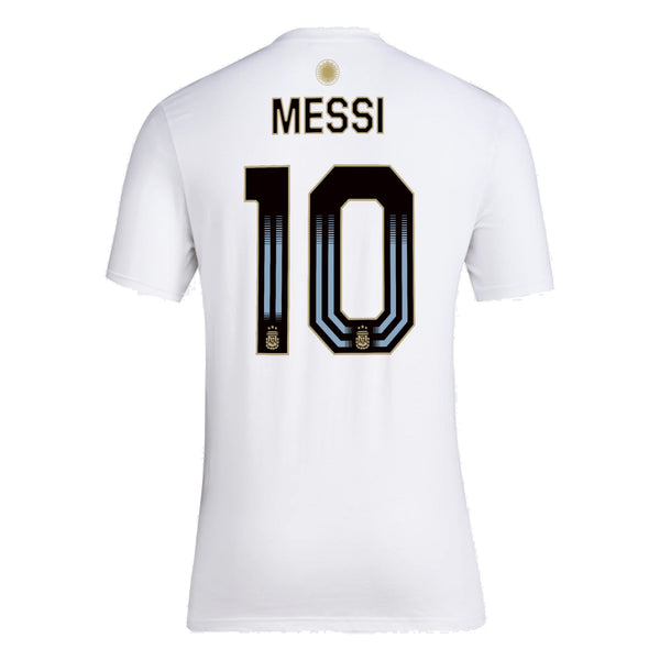 Adidas Messi Argentina T-shirt (white) - Soccer Wearhouse