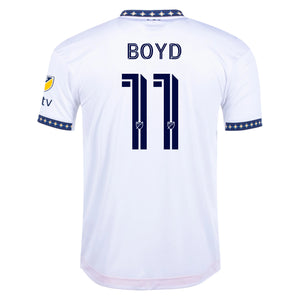 adidas Boyd LA Galaxy Home Authentic Jersey 22/23 w/ MLS Patches (White)