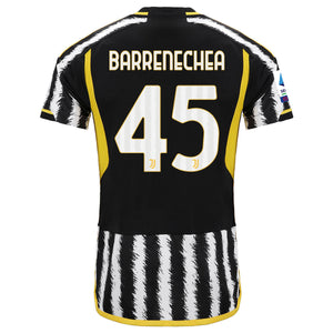 adidas Barrenechea Juventus Home Jersey w/ Serie A Patch 23/24 (Black/White)