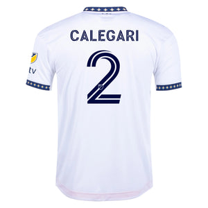 adidas Calegari LA Galaxy Home Authentic Jersey 22/23 w/ MLS Patches (White)