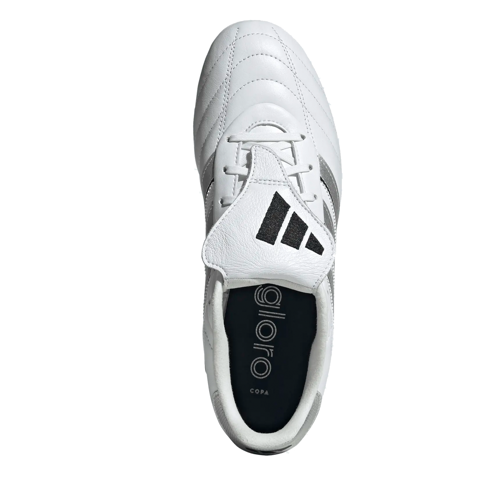 Adidas Copa Gloro II FG Soccer Cleats (White/Silver Metallic)