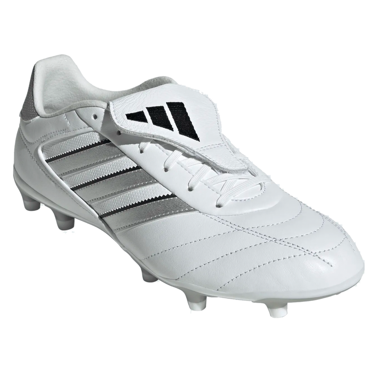 Adidas Copa Gloro II FG Soccer Cleats (White/Silver Metallic)