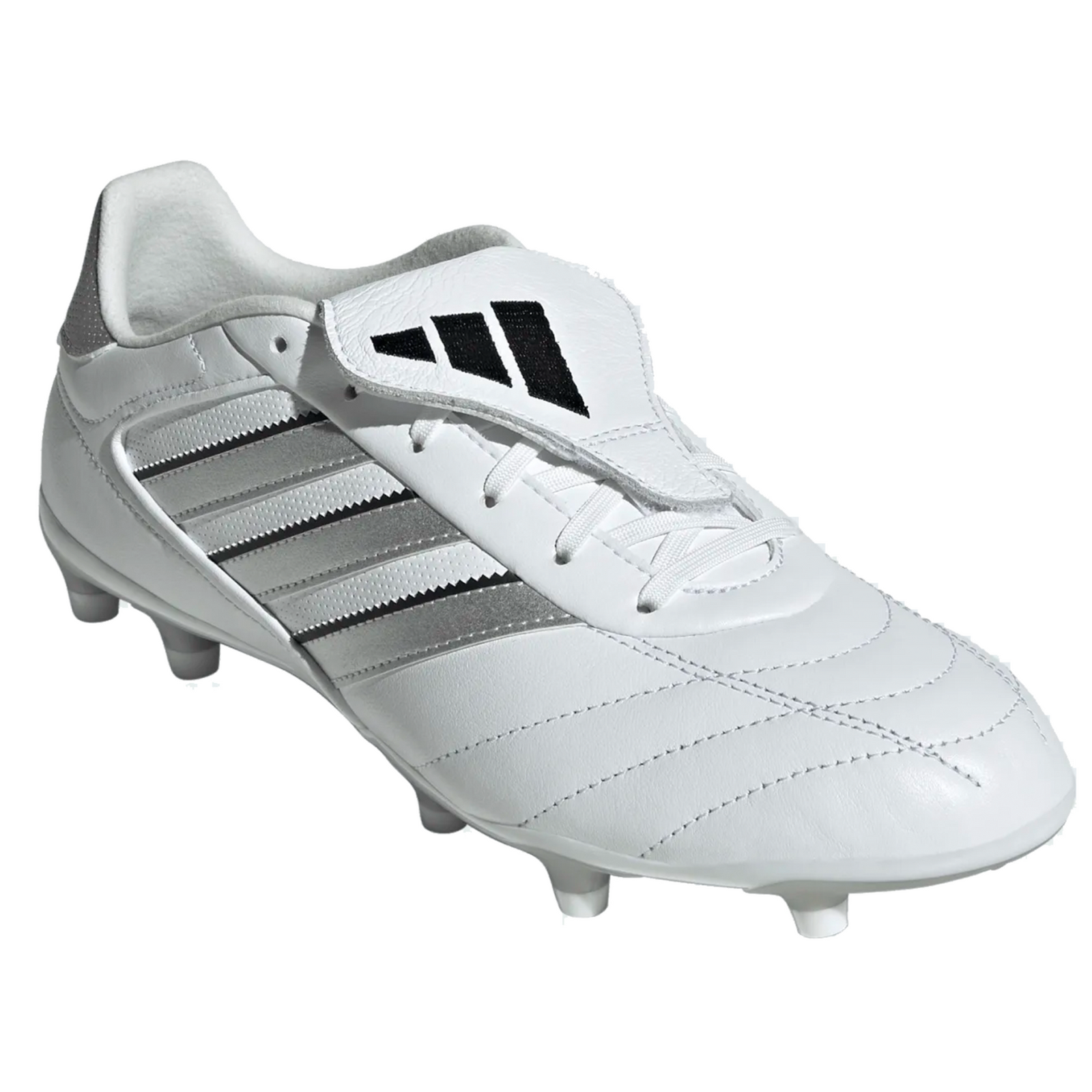 Adidas Copa Gloro II FG Soccer Cleats (White/Silver Metallic)