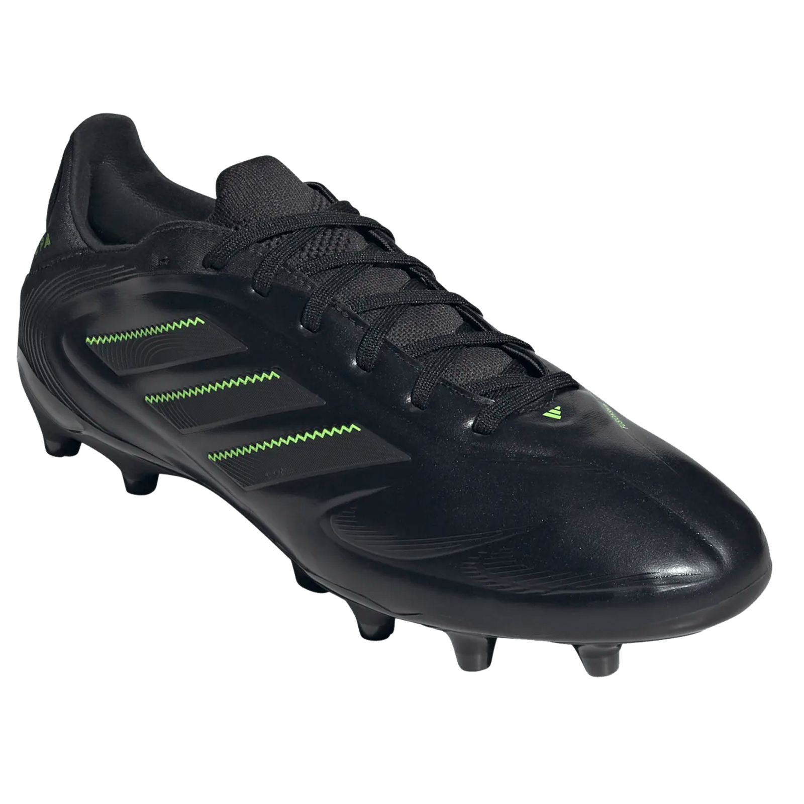 adidas Copa Pure III Pro Firm Ground Soccer Cleats (Black/Lucid Lemon)