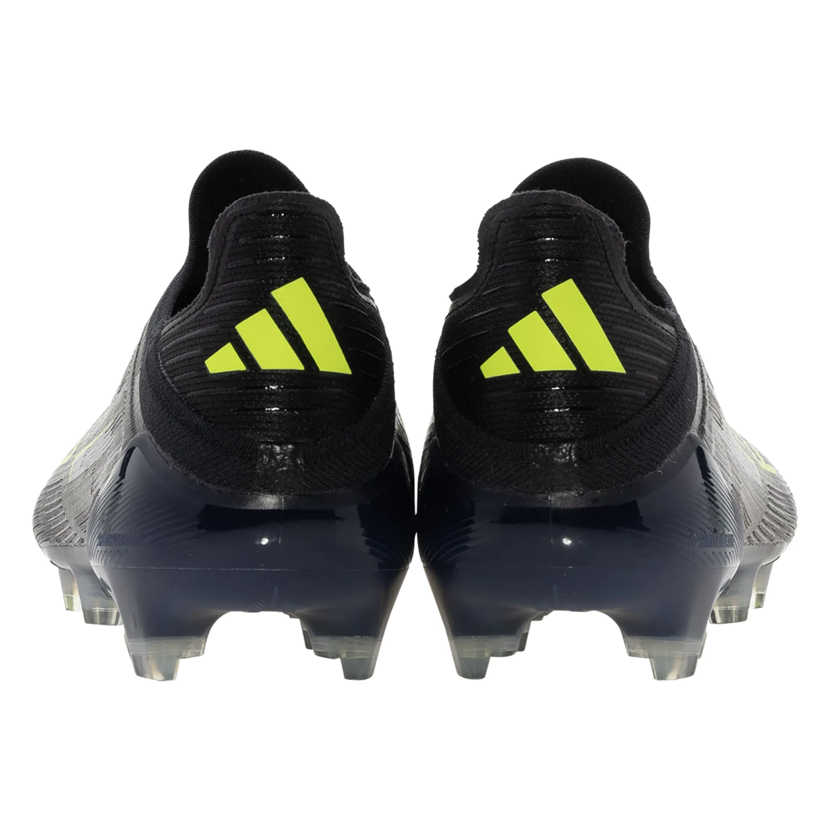 adidas F50 Elite Laceless Firm Ground Soccer Cleats (Black/Iron Metallic/Lucid Lemon)