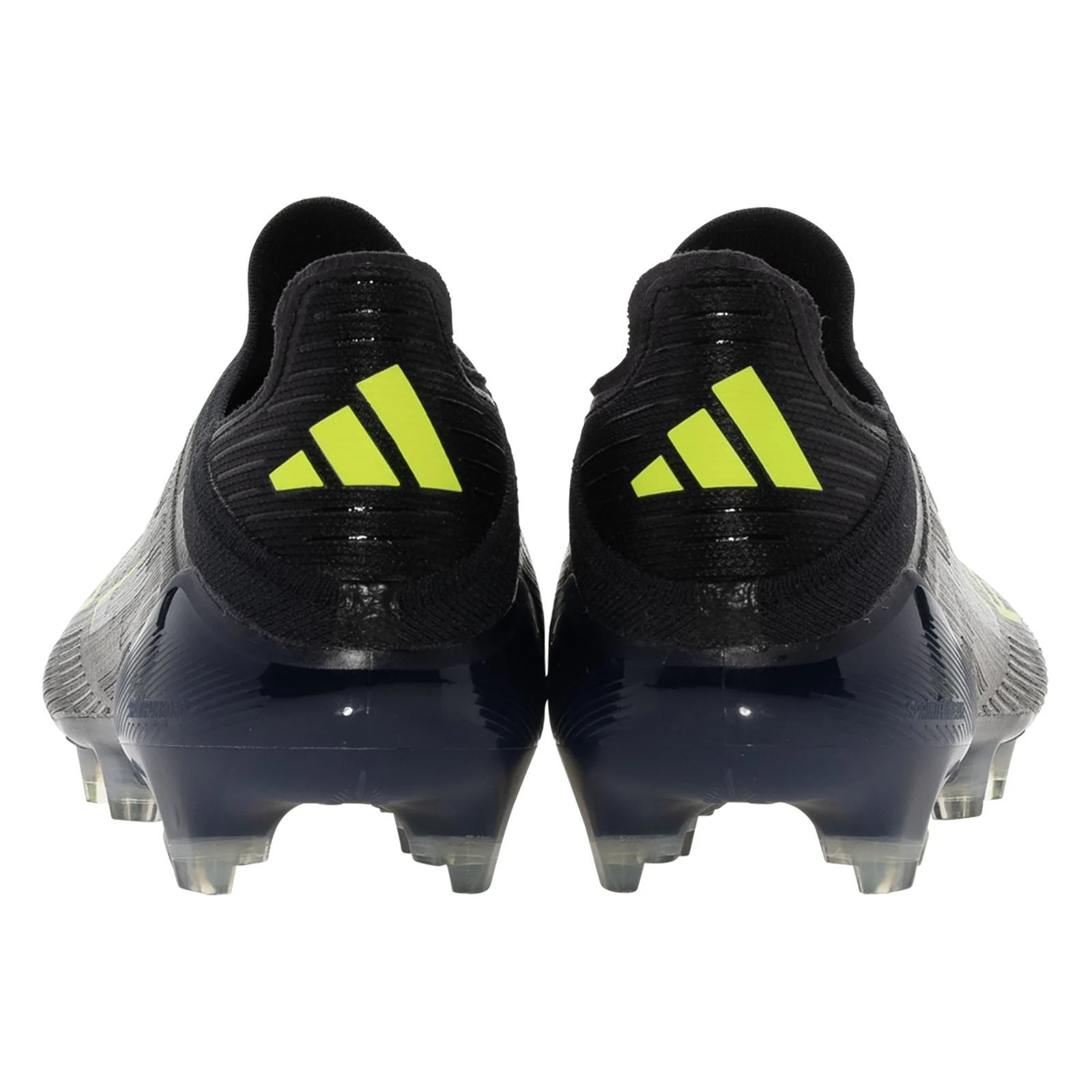 adidas F50 Elite Laceless Firm Ground Soccer Cleats (Black/Iron Metallic/Lucid Lemon)