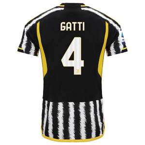 adidas Gatti Juventus Home Authentic Jersey 23/24 w/ Serie A Patch (Black/White)