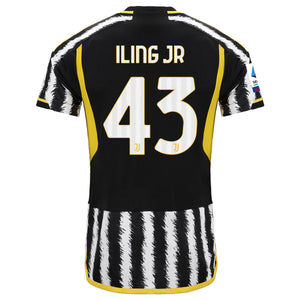 adidas Iling Jr Juventus Home Authentic Jersey 23/24 w/ Serie A Patch (Black/White)