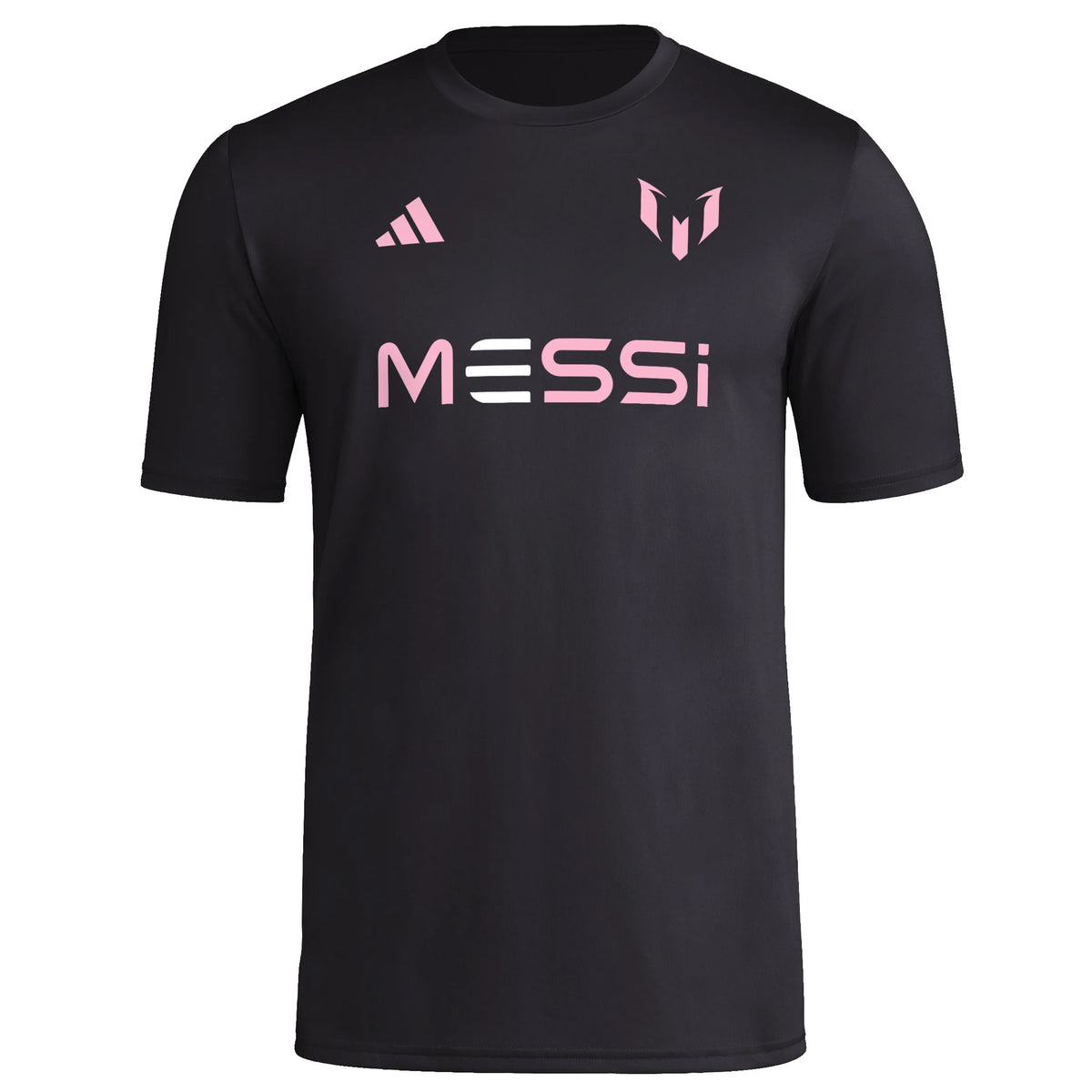 adidas Mens Lionel Messi Miami Wordmark Jersey Top (Black)