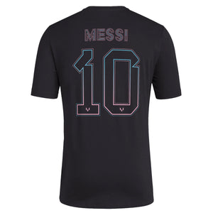 adidas Leonel Messi Miami Hero #10 T-Shirt (Black)