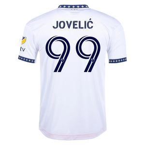 adidas Dejan Joveljic LA Galaxy Home Authentic Jersey 22/23 w/ MLS Patches (White)