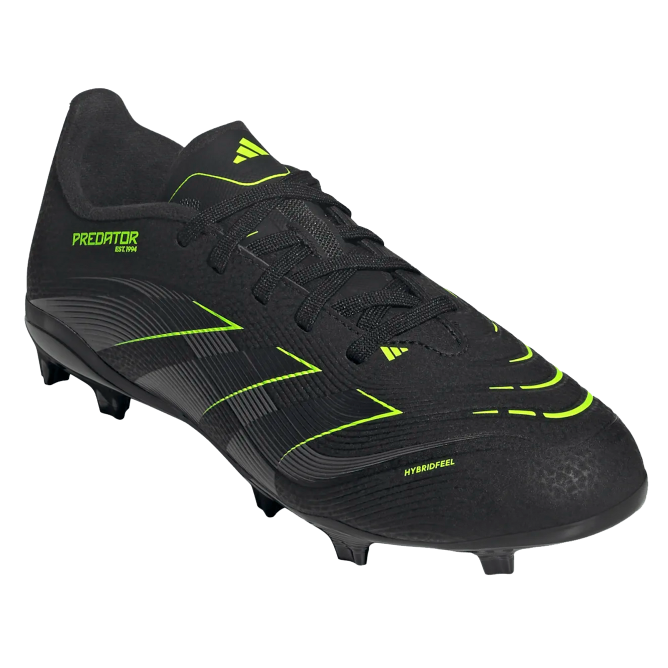 adidas Predator League Firm Ground/Multiground Junior Soccer Cleats (Black/Lucid Lemon)