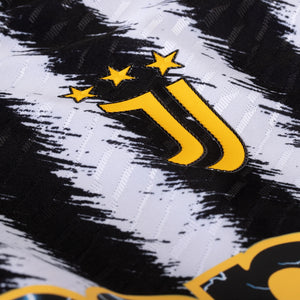 adidas De Sciglio Juventus Home Authentic Jersey 23/24 w/ Serie A Patch (Black/White)