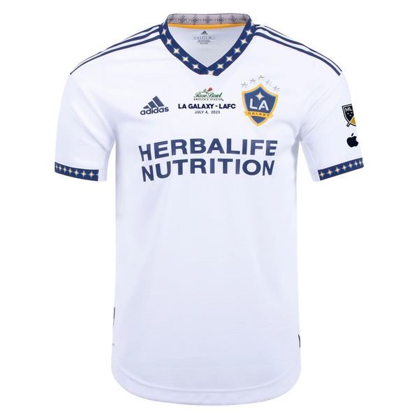 adidas LA Galaxy Home Authentic Jersey 22/23 w/ Rose Bowl + MLS Patche -  Soccer Wearhouse