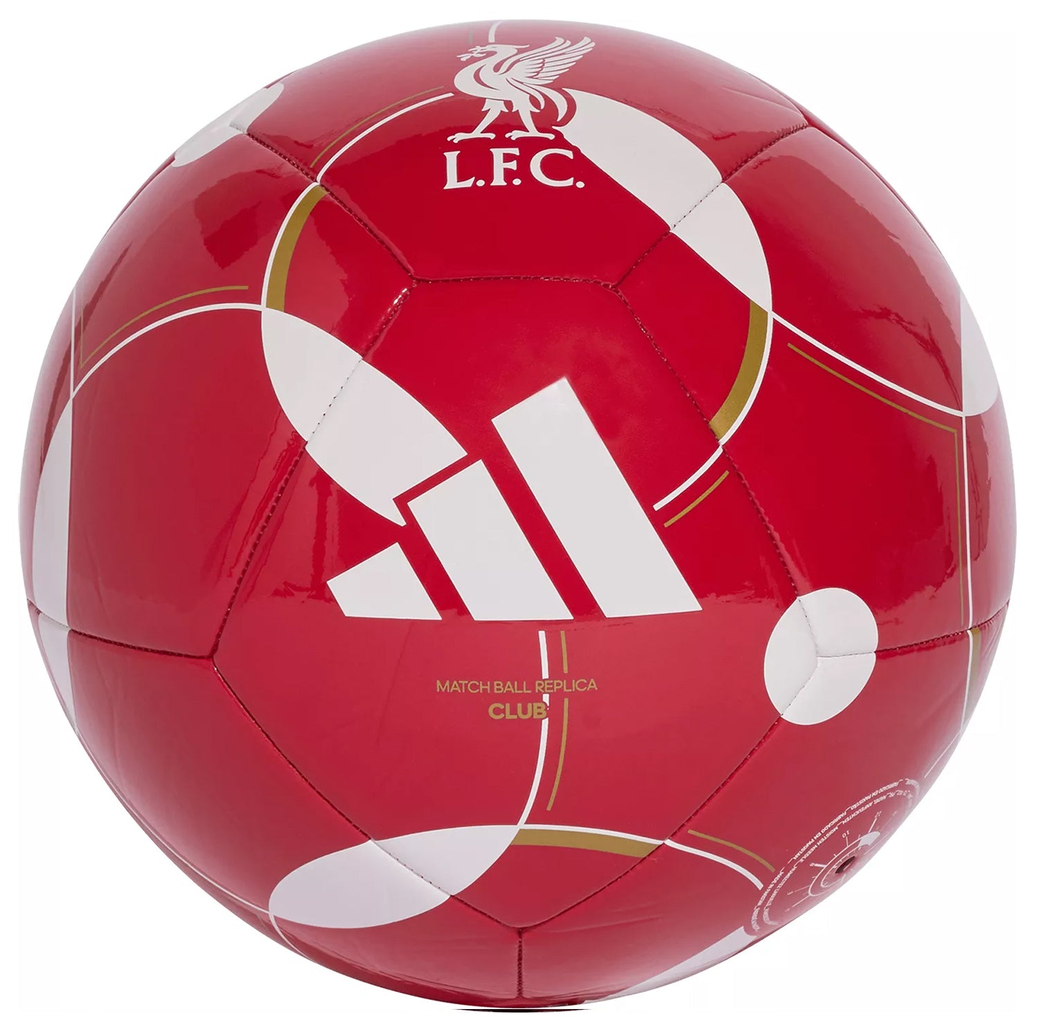 adidas Liverpool Club Home Ball (Red/White/Gold)
