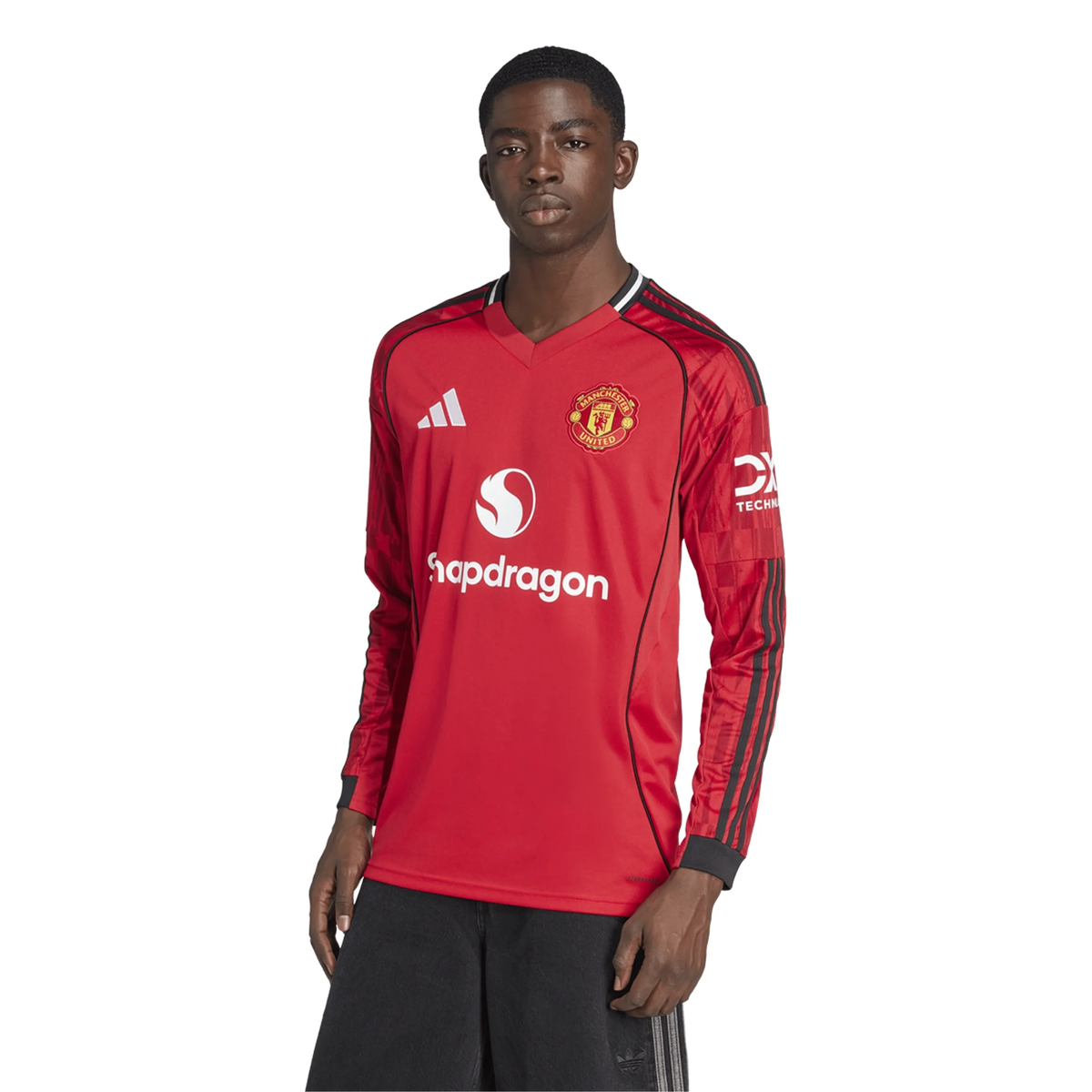 adidas Manchester United Long Sleeve Home Jersey 25/26 (Red)