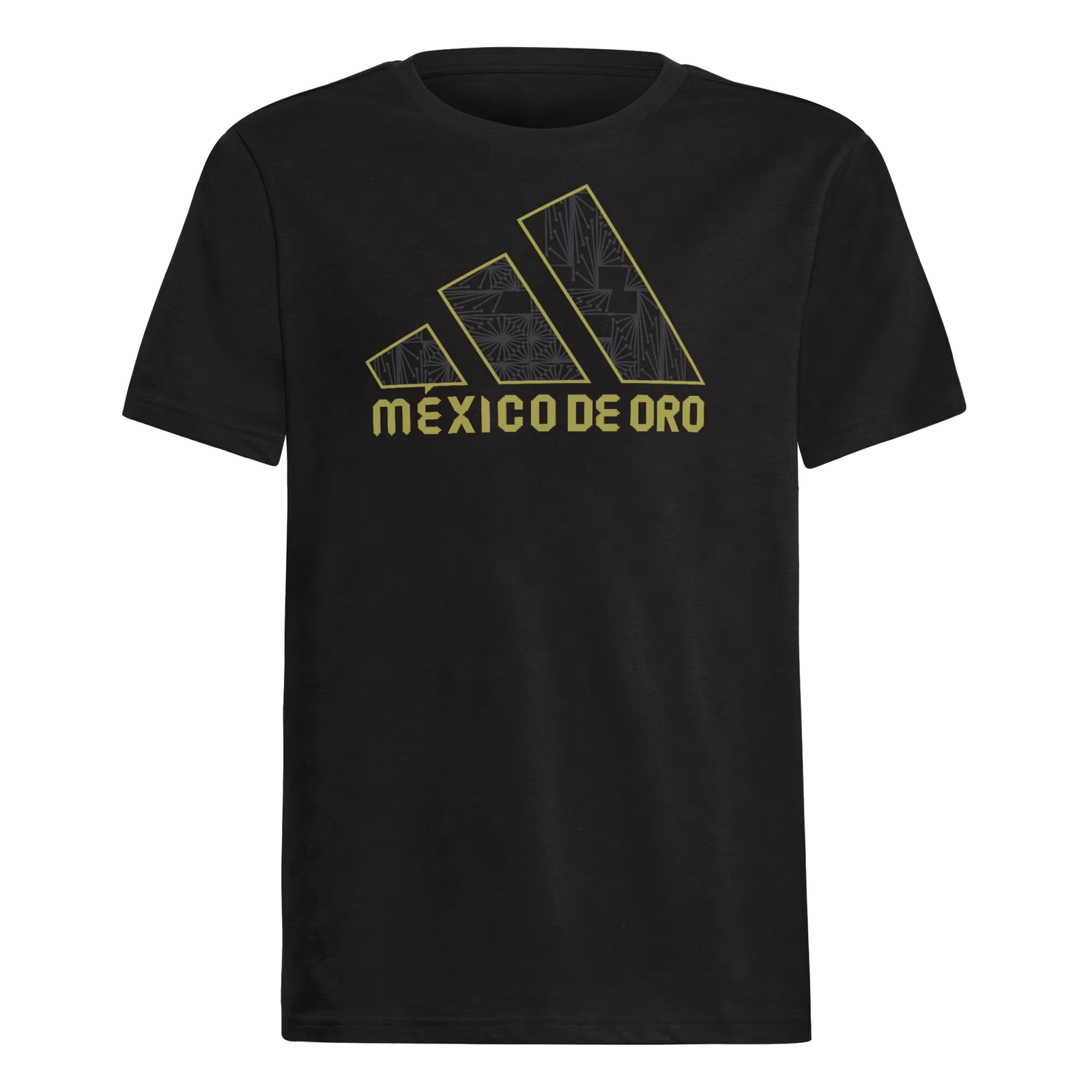 adidas Youth Mexico Fresh Logo T-Shirt 25/26 (Black/Gold)