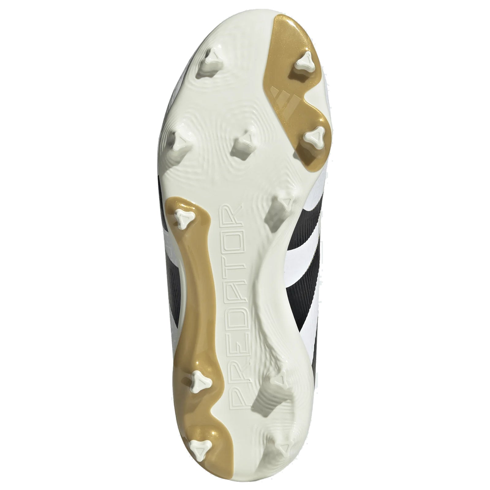 adidas Youth Jr. Predator League FG/MG Junior Soccer Cleats (White/Black/Gold Metallic)