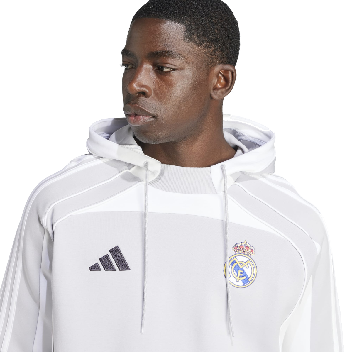 adidas Real Madrid 25/26 UBP Travel Hoodie (Light Solid Grey/White)