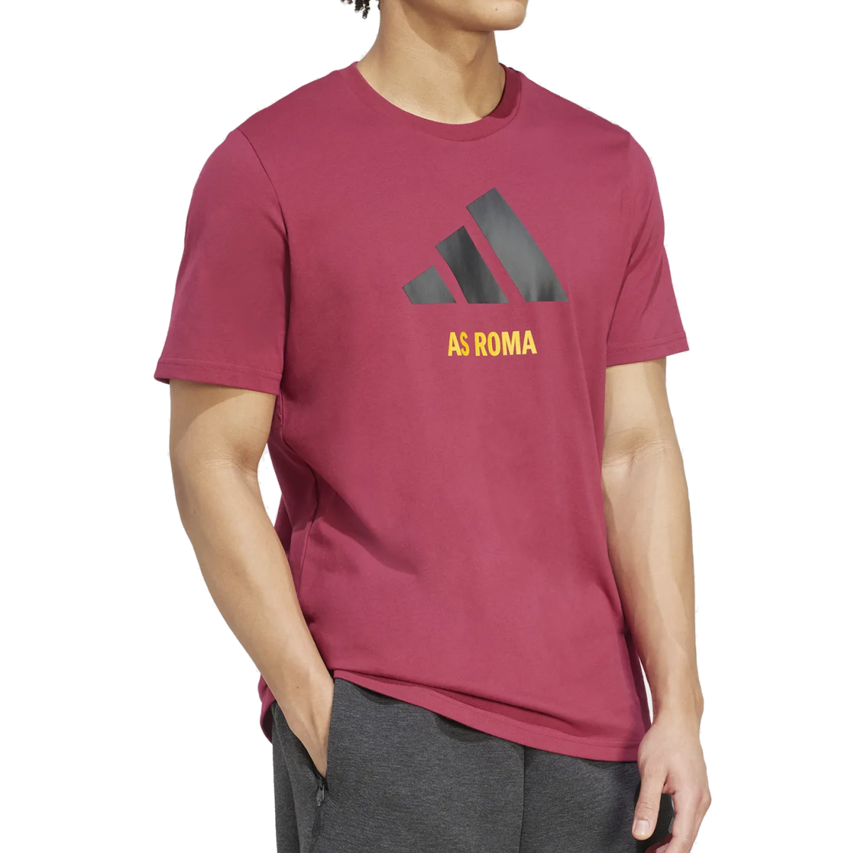 adidas Mens Roma Season Graphic T-Shirt (Legend Burgundy/Black)