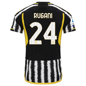 adidas Rugani Juventus Home Jersey w/ Serie A Patch 23/24 (Black/White)