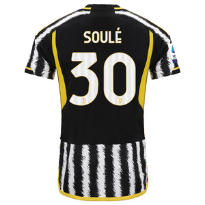 adidas Soule Juventus Home Authentic Jersey 23/24 w/ Serie A Patch (Black/White)