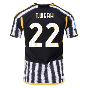 adidas Timothy Weah Juventus Home Jersey w/ Serie A Patch 23/24 (Black/White)